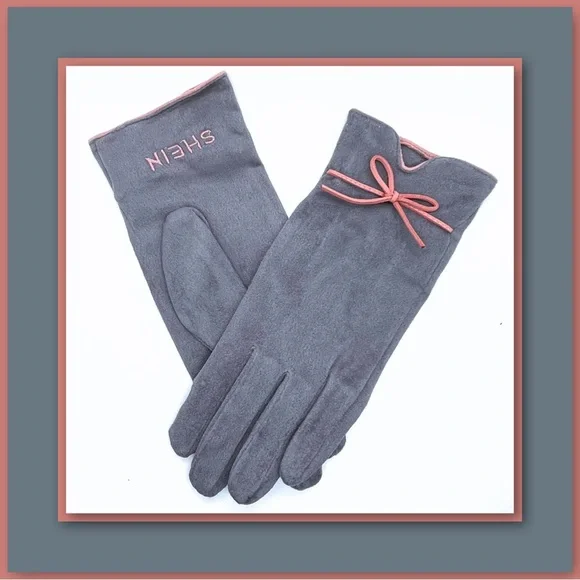 3/$10, 5/$15 - SHEIN Gray Suedette Touchscreen Gloves - Picture 3 of 5